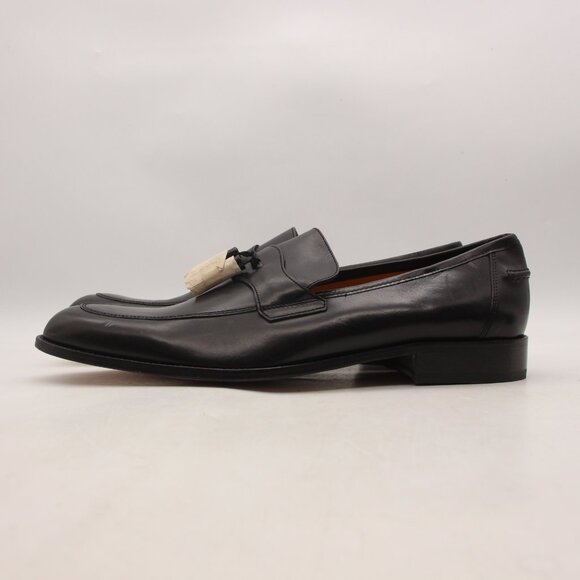 Johnston & Murphy Tassel Loafers Men\'s 12 M Black Leather Slip-On Dress Shoes